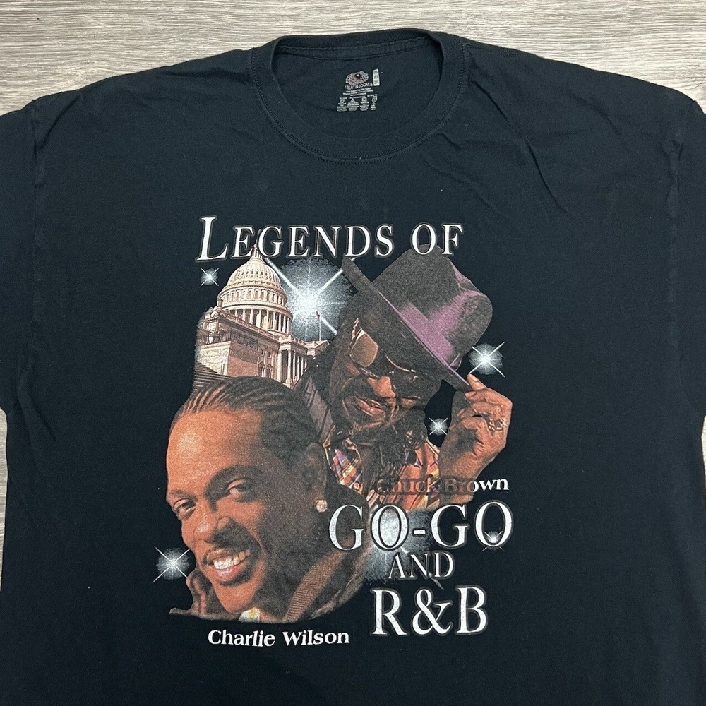 Legends of Go-Go and R&B Charlie Wilson Chuck Black Brown Shirt 2XL Soul Hip Hop
